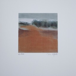 Minimalist Landscape Art Print Earthy Tones Oil Painting - thumbnail 2