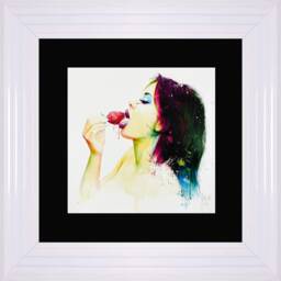 Patrice Murciano Wall Art - Fruity Kiss I Framed Print With Border - 55cm X 55cm Choice Of Frame Colour - thumbnail 4