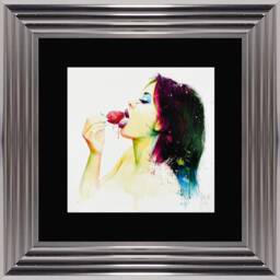Patrice Murciano Wall Art - Fruity Kiss I Framed Print With Border - 55cm X 55cm Choice Of Frame Colour - thumbnail 3