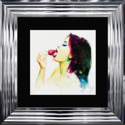 Patrice Murciano Wall Art - Fruity Kiss I Framed Print With Border - 55cm X 55cm Choice Of Frame Colour - thumbnail 2