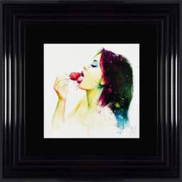 Patrice Murciano Wall Art - Fruity Kiss I Framed Print With Border - 55cm X 55cm Choice Of Frame Colour - thumbnail 1