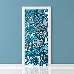 Door Sticker, Graffiti Wall Art, Mural, Wallpaper, Home Design Fridge Decor, Abstract Art - thumbnail 2