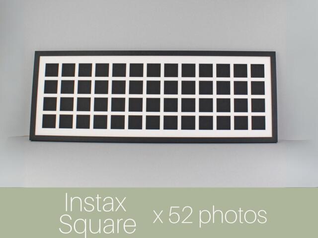 Instax Square Multi Aperture Frame. Holds Fifty-Two 62mmx62mm Photos. Shows Photo Only - Not Border. Capture A Photo Every Week For Year - image 1
