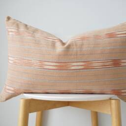 "Brown Tribal Hemp Hand Woven Natural Dye Color Pillow Cover 16"" X 26" - thumbnail 2
