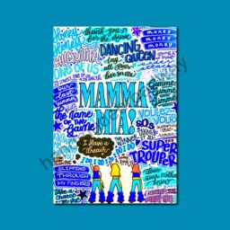 Mamma Mia - Musical Theatre Poster, Broadway Wall Art, Lover Gift, Music Home Decor - thumbnail 1