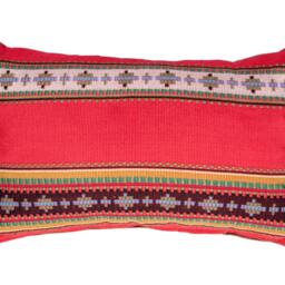 Red Southwestern & Leather Pillow - thumbnail 2