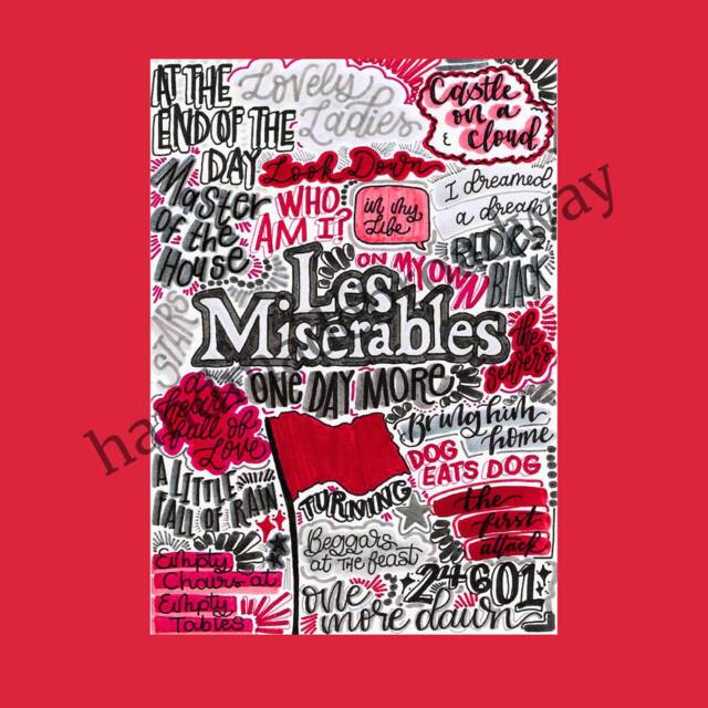 Les Mis - Musical Theatre Poster, Broadway Wall Art, Lover Gift, Music Home Decor - image 1
