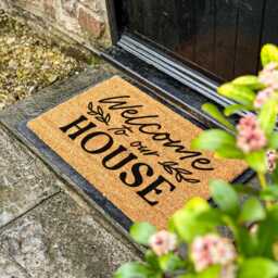 Welcome To Our House - Rustic Non-Slip Mat Perfect Housewarming Gift For Cozy & Stylish Homes Cute - thumbnail 2