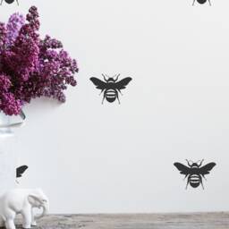 Bee Wall Decals, Gold Honey Nursery Decor - thumbnail 3