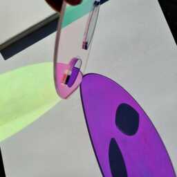 Alien Mirror Holographic Wall Decor, Iridescent Ufo Room Aesthetic, Y2K Dopamine Futuristic Cyber Rave Art, Sun Catcher Rainbow - thumbnail 3