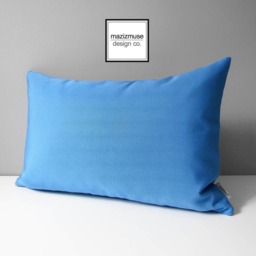 Capri Blue Sunbrella?? Outdoor Pillow Cover, Decorative Sky Cushions For Pool & Patio, Garden Decor By Mazizmuse - thumbnail 3