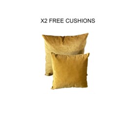 Mustard Gold Square Plain Ottoman Storage Foot Rest For Living Room - thumbnail 3