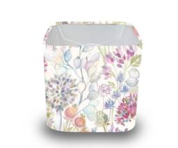 Handmade Hedgerow Lotus Cream Rounded Square Lampshade, Table/Ceiling, Colourful Modern Home Interior Decor, Made in UK