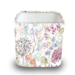 Handmade Hedgerow Lotus Cream Rounded Square Lampshade, Table/Ceiling, Colourful Modern Home Interior Decor, Made in UK - thumbnail 2
