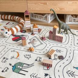 Kids Rug Road Map Carpet For Playroom