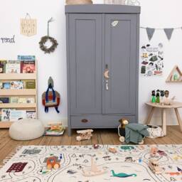 Kids Rug Road Map Carpet For Playroom - thumbnail 4