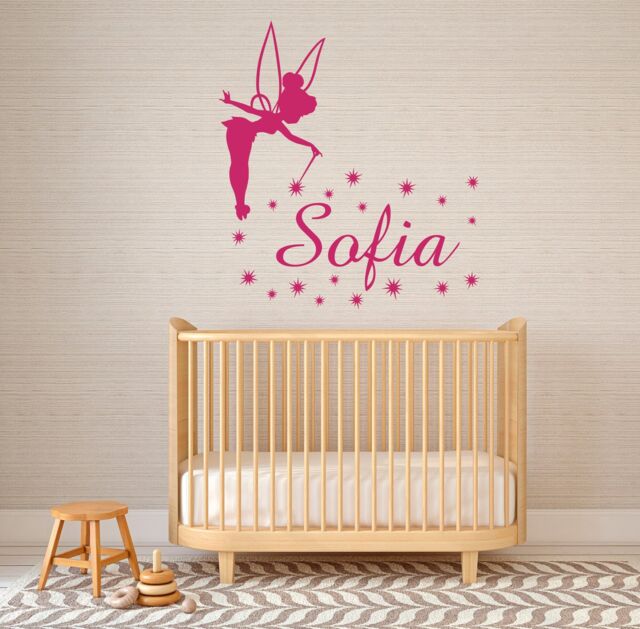 Personalized Name Wall Decal Baby Girl Nursery Art, Fairy Tale Bedroom Decor M061 - image 1
