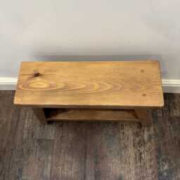 Handmade Rustic A-Frame Side Table/Milking Stool Farmhouse Furniture Bathroom Storage Bedside Table - thumbnail 2
