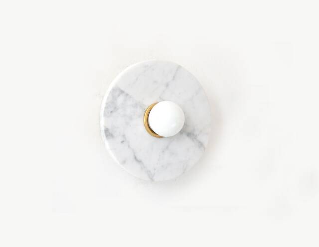 Cararra White Marble Light Fixture Sconce Lamp Vanity Bathroom Hallway - image 1