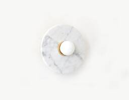 Cararra White Marble Light Fixture Sconce Lamp Vanity Bathroom Hallway - thumbnail 1