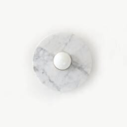 Cararra White Marble Light Fixture Sconce Lamp Vanity Bathroom Hallway - thumbnail 2