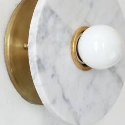 Cararra White Marble Light Fixture Sconce Lamp Vanity Bathroom Hallway - thumbnail 4