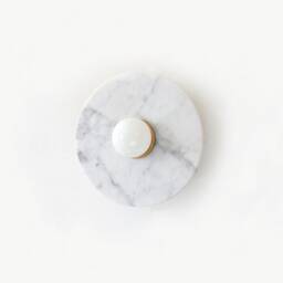 Cararra White Marble Light Fixture Sconce Lamp Vanity Bathroom Hallway - thumbnail 3