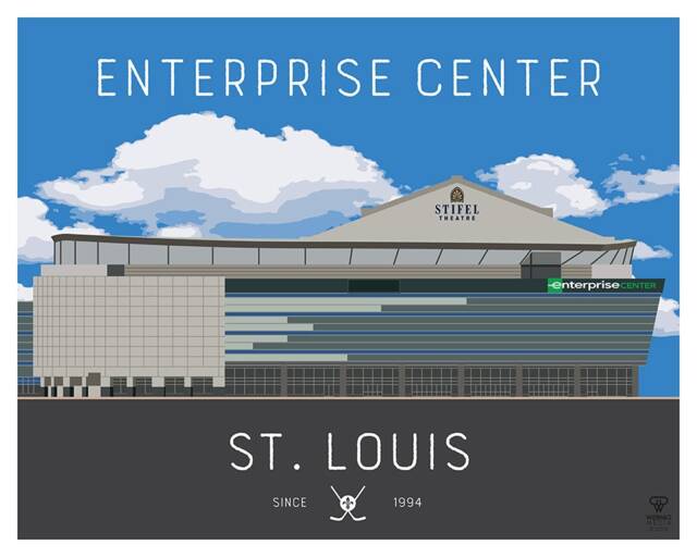 st. Louis Hockey Arenas Print Collection - Four 8 By 10 Prints - Blues, Eagles, Flyers, Braves, River Otters, Chill - image 1