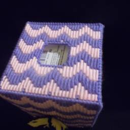 Plastic Canvas Butterfly Tissue Box Cover - thumbnail 2