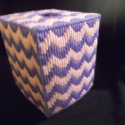Plastic Canvas Butterfly Tissue Box Cover - thumbnail 3