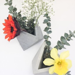 Concrete Planter Geometric, Octahedron, Succulent Planter, Modern Cement Large - thumbnail 3