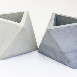 Concrete Planter Geometric, Octahedron, Succulent Planter, Modern Cement Large - thumbnail 4