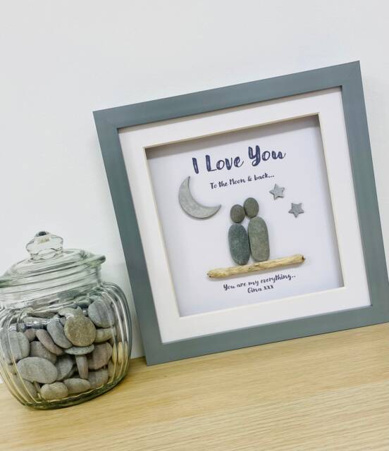 I Love You Pebble Art, Personalised Gifts, Couple Gift For Boyfriend, Love Gift, Best Valentines Wife Gifts Him - image 1