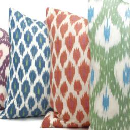 Schumacher Presidio Ikat Pillow Cover Blue Green Throw 20x20 & 26x26 Rts - thumbnail 2