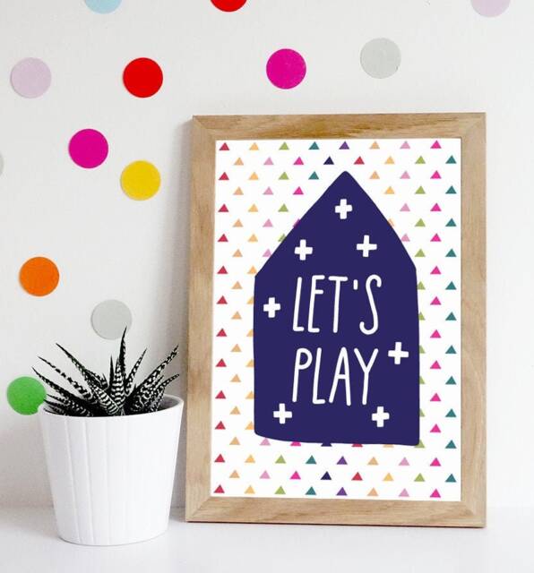 Nursery Print, Playroom Boys Colourful Girls Bedroom Decor, Wall Art - image 1
