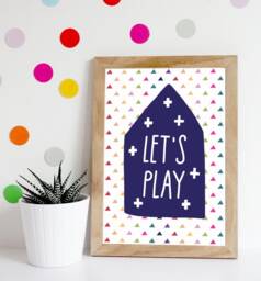 Nursery Print, Playroom Boys Colourful Girls Bedroom Decor, Wall Art - thumbnail 1