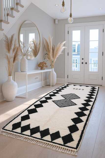 Handmade Wool Berber Runner Rug Custom Moroccan Rug - image 1