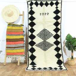 Handmade Wool Berber Runner Rug Custom Moroccan Rug - thumbnail 2