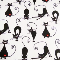 Black Cats Cotton Crib Bedding Set, Cat Lover Gift - thumbnail 2