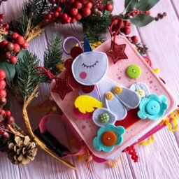 Quiet Book , Custom Personalised Quiet , Developmental Activity For Toddler , Soft Felt Book, Page.baby - thumbnail 2
