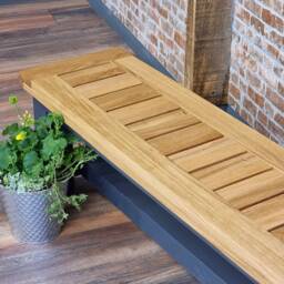 Garden Bench Outdoor Furniture Dining - Solid Oak - thumbnail 3