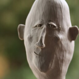 Character Head, Bust, Sculpture Made Of Ceramic, Hand-Shaped & Carved, Frost-Resistant - thumbnail 2