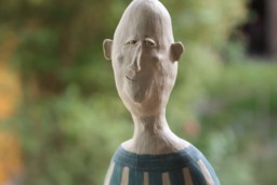 Character Head, Bust, Sculpture Made Of Ceramic, Hand-Shaped & Carved, Frost-Resistant