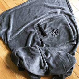 Packable Travel Blanket - Embroidered Monogrammed Car Personalized Blanket - thumbnail 2
