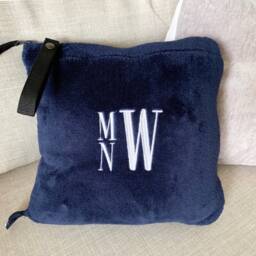 Packable Travel Blanket - Embroidered Monogrammed Car Personalized Blanket - thumbnail 3