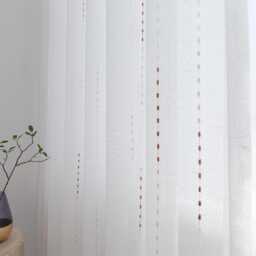 Custom Curtains Colours Stripe Net Sheer Voile Curtain For Bedroom Living Room - thumbnail 2