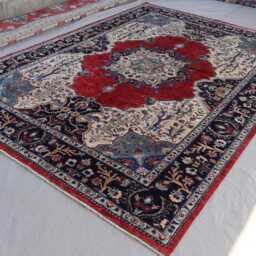 Medallion Serapi Rug 6'7x9'3 Ft Turkish Heriz Design Afghan Handmade Fine Quality Wool Oriental Rug, Turkmen Tribal Living Room - thumbnail 2