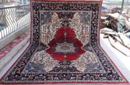 Medallion Serapi Rug 6'7x9'3 Ft Turkish Heriz Design Afghan Handmade Fine Quality Wool Oriental Rug, Turkmen Tribal Living Room - thumbnail 1
