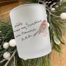 Actual Handwriting, Real Handwriting Keepsake, Personalised Candle Holder, Remembrance Present, Condolence - thumbnail 4
