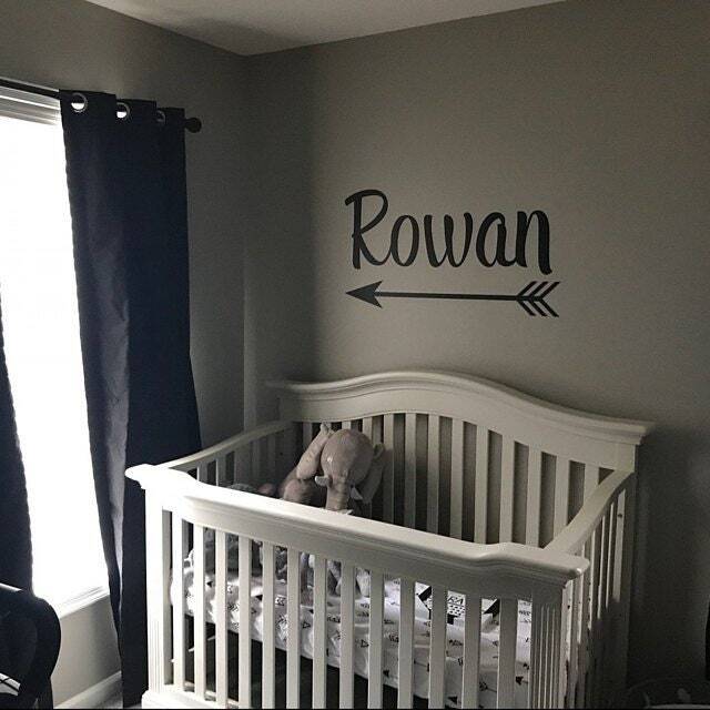 Personalized Arrow Name Vinyl Wall Decal - Boy Nursery Decor Ww234 - image 1
